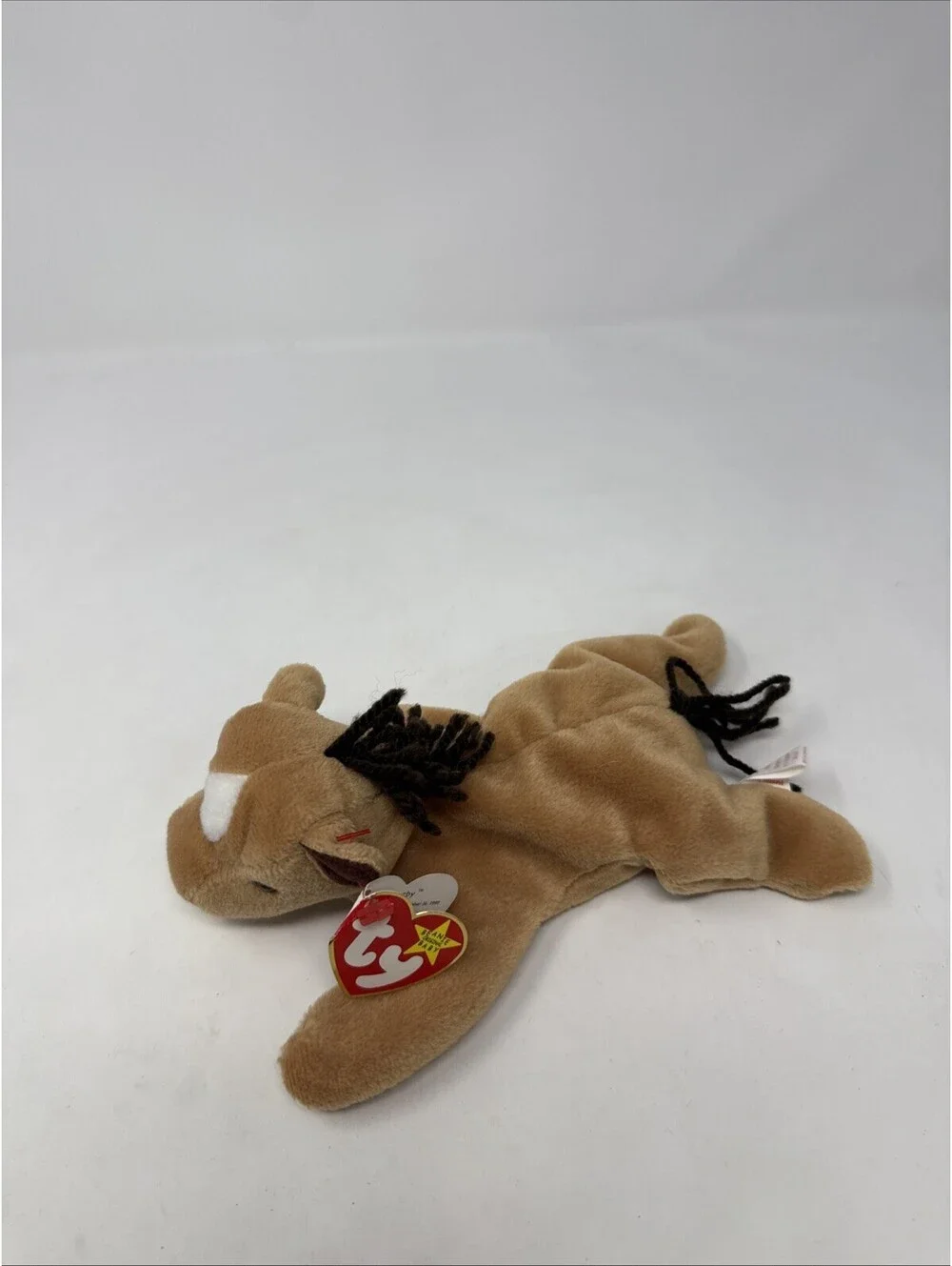 TY Beanie Baby Babies Derby Brown White Black Horse 9-16-1995 Plush Toy Animal